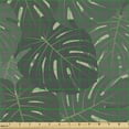 thumbnail image 2 of Tropical Fabric by the Yard, Exotic Pattern of Monstera Leaves Hawaiian Plantation, Upholstery Fabric for Dining Chairs Home Decor Accents, Grey Reseda Green by Ambesonne, 2 of 5