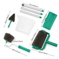 thumbnail image 6 of CJC Paint Roller Brush Kit, 8 Pcs/Set House Runner Pro Tool Painting Brush Set, Handle Tool Flocked Edger Painting Walls and Ceilings for Room Home Office Wall Printing, 6 of 7
