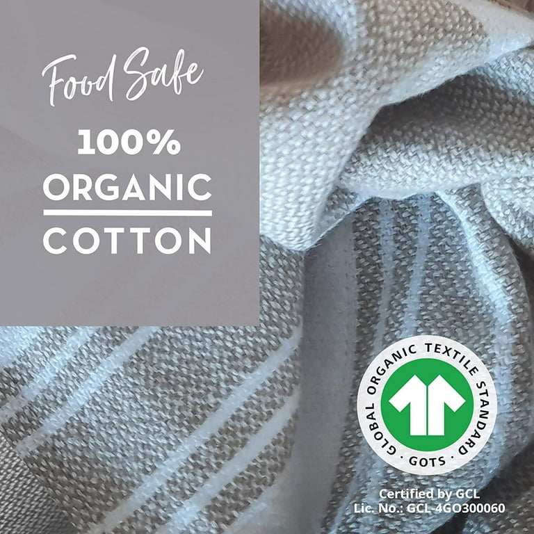 Organic Cotton White Dish Towels - 10 Pack Quick Drying White Kitchen  Towels - Lint-Free White Organic Cotton Dish Cloths - Extra Large Highly
