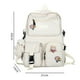 thumbnail image 3 of Mochila informal de nailon con cremallera a la moda para estudiantes para ir de compras (blanco) Sywqhk Para Estrenar, 3 of 8