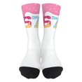 thumbnail image 7 of OQRKI 6 7 Socks, Funny Graphic Socks, Trendy Socks for Adult Women Men Hot Pink, 7 of 7