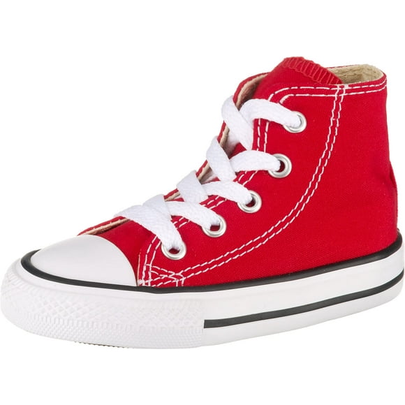 Converse Kids' Chuck Taylor All Star Canvas High Top Sneaker, Red, 9 M US Toddler