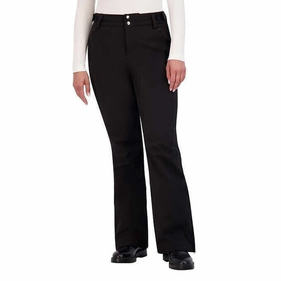 Gerry Snow Pants Women's 4-Way Stretch Water Resistant Fleece Lined (Large, Black)