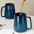 thumbnail image 5 of 24 oz Large Ceramic Coffee mugs, Extra Large Tea and Coffee Cups, Large Handle Coffee Mug for Office and Home, Microwave and Diahwasher Safe. (24 oz green), 5 of 5