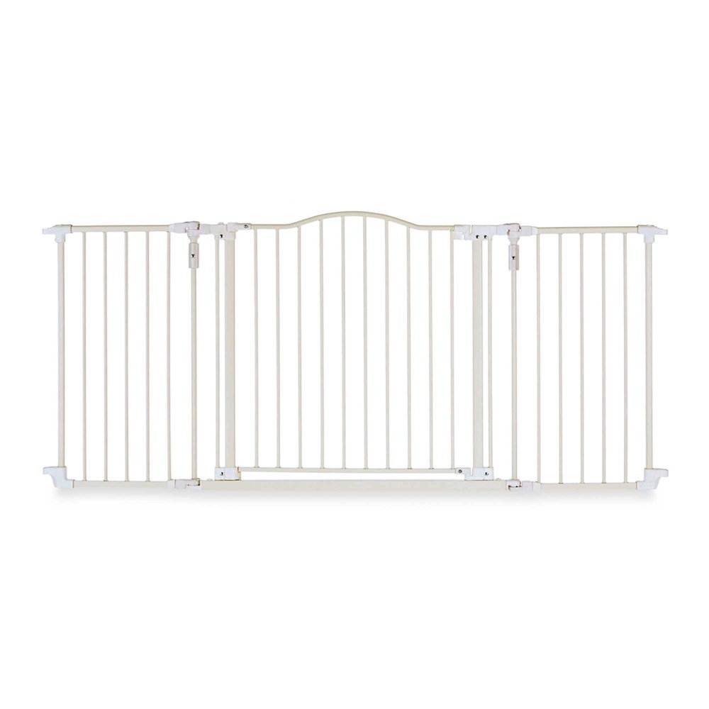MyPet 4954S Deluxe Decor 38 to 72" Metal Pet Safety Gate, Linen