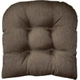 thumbnail image 2 of Klear Vu Gripper Overstuffed Universal Non-Slip Dining Chair Cushions for Kitchen Decor or Office Use, U-Shaped Skid-Proof Seat Pad, 17x17 Inches, 2 Count, Chestnut, 2 of 5
