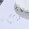 thumbnail image 3 of Pendientes de plata de ley para mujer Pendientes simples Pendientes pequeños de luna y estrella Pendientes de plata perforados con palo, 3 of 5