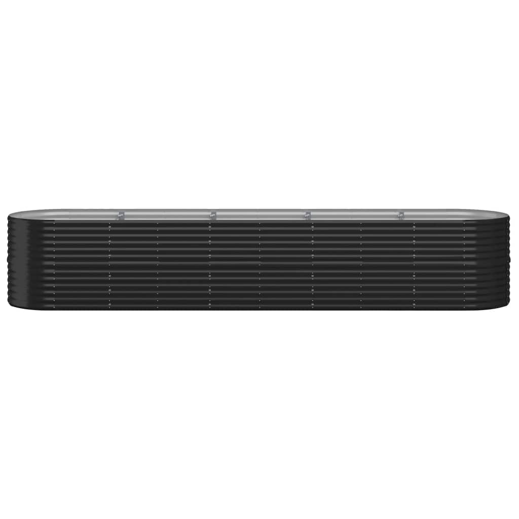 vidaXL Raised Garden Bed Raised Flower Bed Galvanized Steel Outdoor Planter