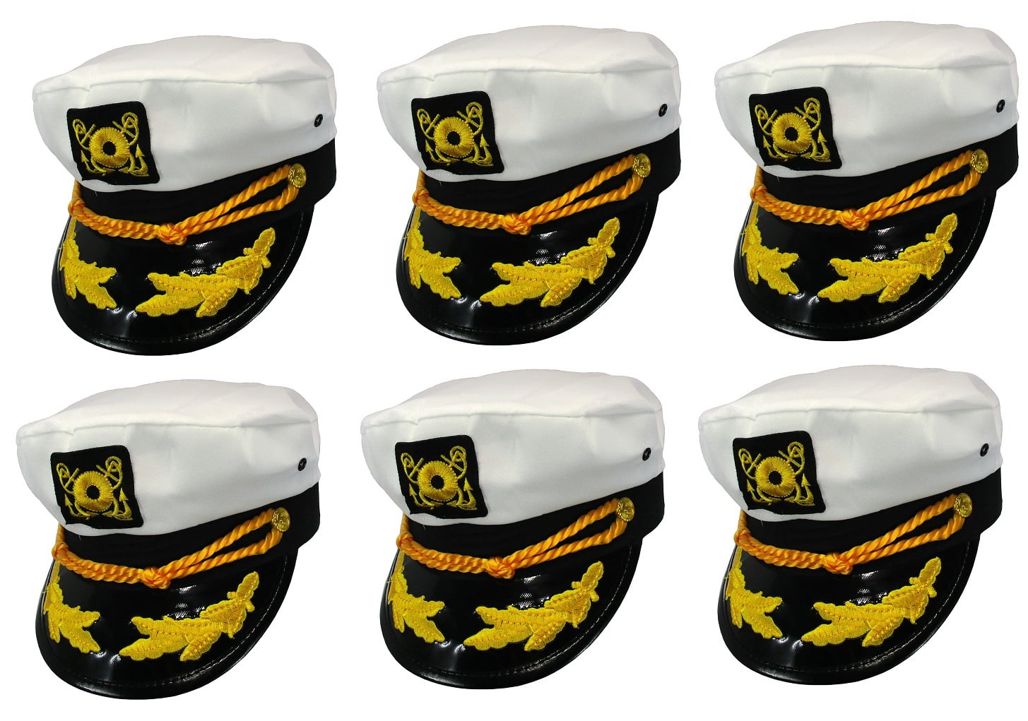 Sailor Hat Red Ribbon White Cap Navy Boat Ship Mate Costume Roma H104 
