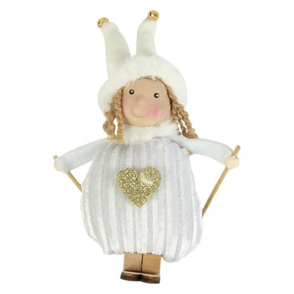 Karymi Christmas Plush Doll Charm Cute Ski Doll Girl Gift Christmas Tree Pendant Up to 60% off Summer Savings Boxing Day