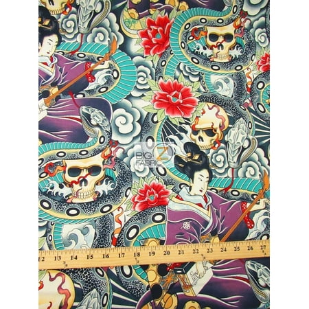 100 Cotton Fabric By Alexander Henry Zen Charmer Oriental Curse Sold By The Yard 100 Cotton Fabric By Alexander Henry Zen Charmer Oriental Curse Sold By The Yard
