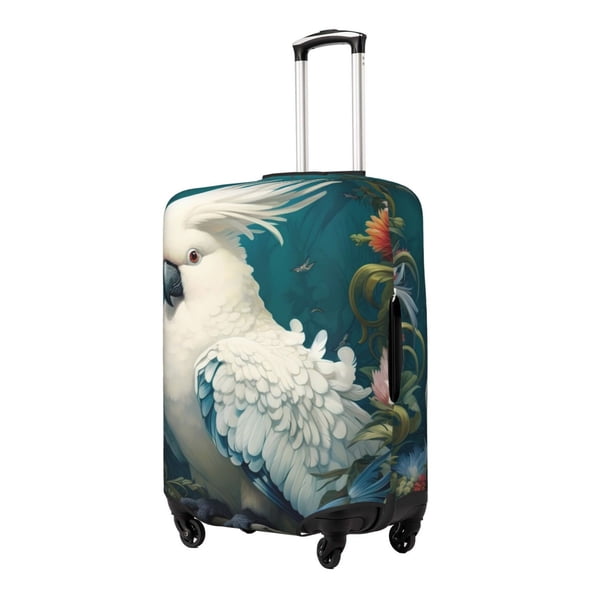 Fotbe Tropical Parrot Floral Artwork Funda Protectora para Equipaje, Antirrayones y Resistente a la Suciedad, Compatible con Maletas de 18 a 32 Pulgadas-Medium