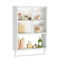 thumbnail image 4 of Soges Bathroom Storage Medicine Cabinets with Doors and Shelves,Towel Bar,over The Toilet Storage,White, 4 of 8