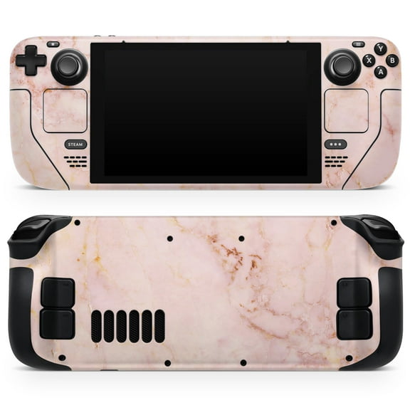 Design Skinz - Compatible with Steam Deck - Skin Decal Protective Scratch-Resistant Removable Vinyl Wrap Cover - Rose Gold Marble Stone