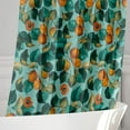 thumbnail image 6 of Teal Apricot Leaf Print Shower Curtain - Colorful Botanical Fruit Floral Pattern - Modern Home Decor - Bold Colorful Hotel Style Fabric Shower Curtain For Any Bathroom - 72x72 Inches (Apricot), 6 of 6