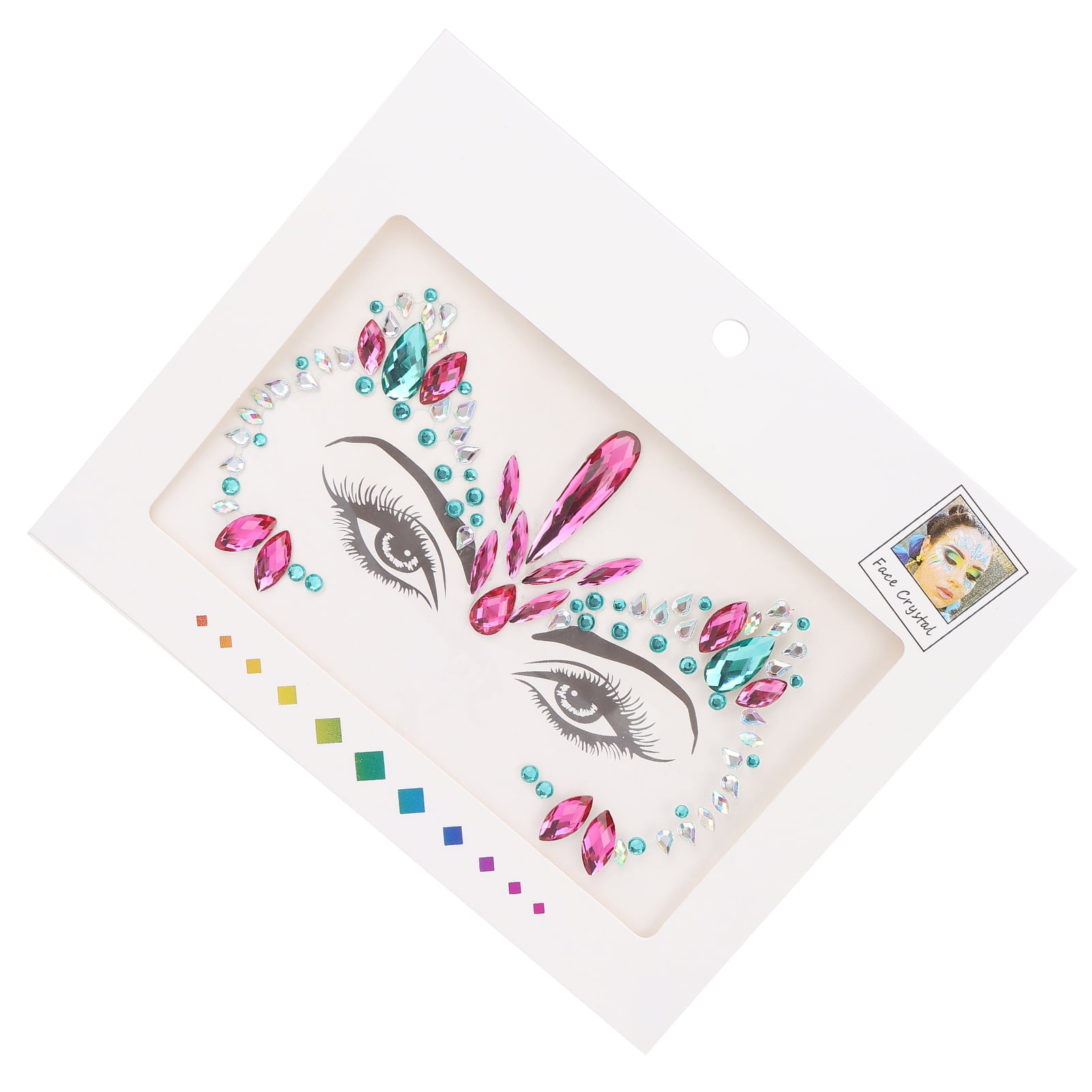 Face Rhinestones DIY Makeup Face Jewels Face Jewels Rhinestones Sticker Luxury Finish Walmart