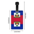 thumbnail image 4 of Haitian Flag Luggage Tag Pvc Identifier Card Holder Label Travel Bag Tag, 4 of 6