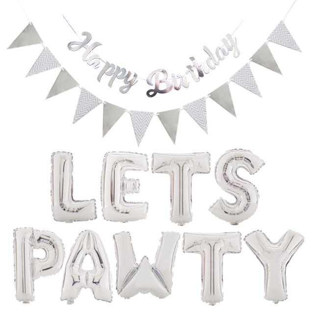 Paquete de globos para fiesta de mascotas, fondo para fiesta de cumpleaños de mascotas, decoración de pared