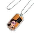 thumbnail image 2 of Oh Look a Brand New Day to Fill with Bad Decisions and Regrets Funny Humor Military Dog Tag Pendant Necklace with Chain, 2 of 5