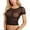 #7-Black, variant on Pntutb Womens Plus Size Sheer Mesh See-Through Short Sleeve Crop Tops Casual T Shirt
