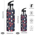 thumbnail image 2 of Yayeee 33oz Insulated Water Bottle Double Wall Stainless Steel with Flip Straw Lid, Red Starry Pattern, 2 of 7