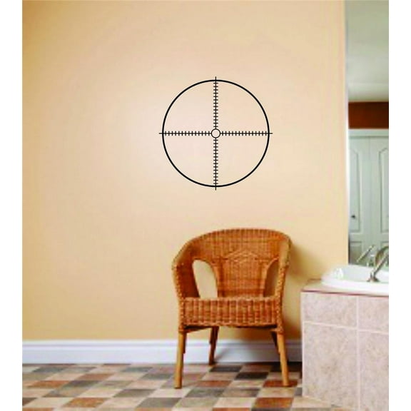 Wall Design Pieces Hunting Bullseye Design Gun Shooting Range Deer Hunter Hobby Adhesive 14 X 14 Inches