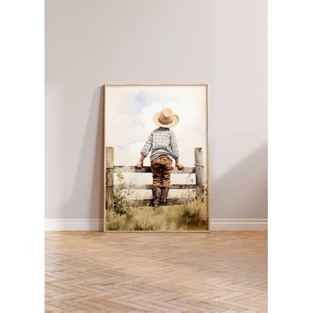 Cowboy Nursery Baby Boy Western Boys Farmhouse Wall Art Print, Thoughtful Nursery Theme For Nursery, Playroom And Home Decor
