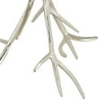 thumbnail image 5 of DecMode 18" x 24" Silver Aluminum Metal Accent Table with Textured Tree Branch Legs, 3-Pieces, 5 of 9