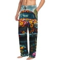 thumbnail image 6 of Sigee Flower Covered Vintage Car print Men's Pajama Pants Lounge Sleep Bottoms with Elastic Waistband and Pockets-Large, 6 of 6