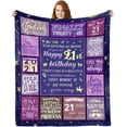 thumbnail image 1 of LHSHID 21st Birthday Gifts for Her Blanket 21st Birthday Gift Ideas 21 Year Old Birthday Gifts for Her Gifts for 21st Birthday Female Flannel Throw Bed Blanket 50"x60", 1 of 7