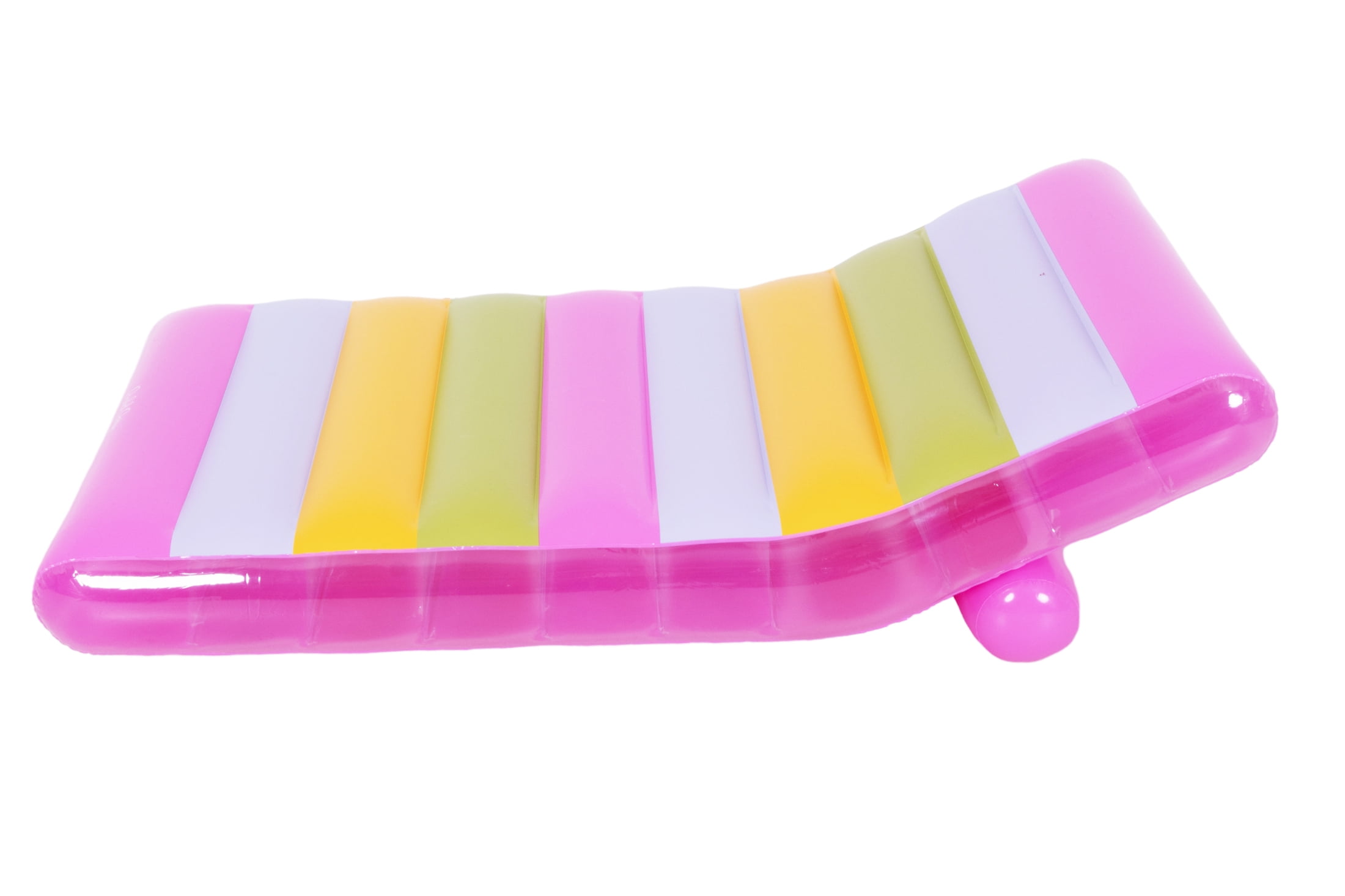 (2 pack) Packed Party Multi-Color Inflatable Striped Pool Lounger for Ages 14 Years +
