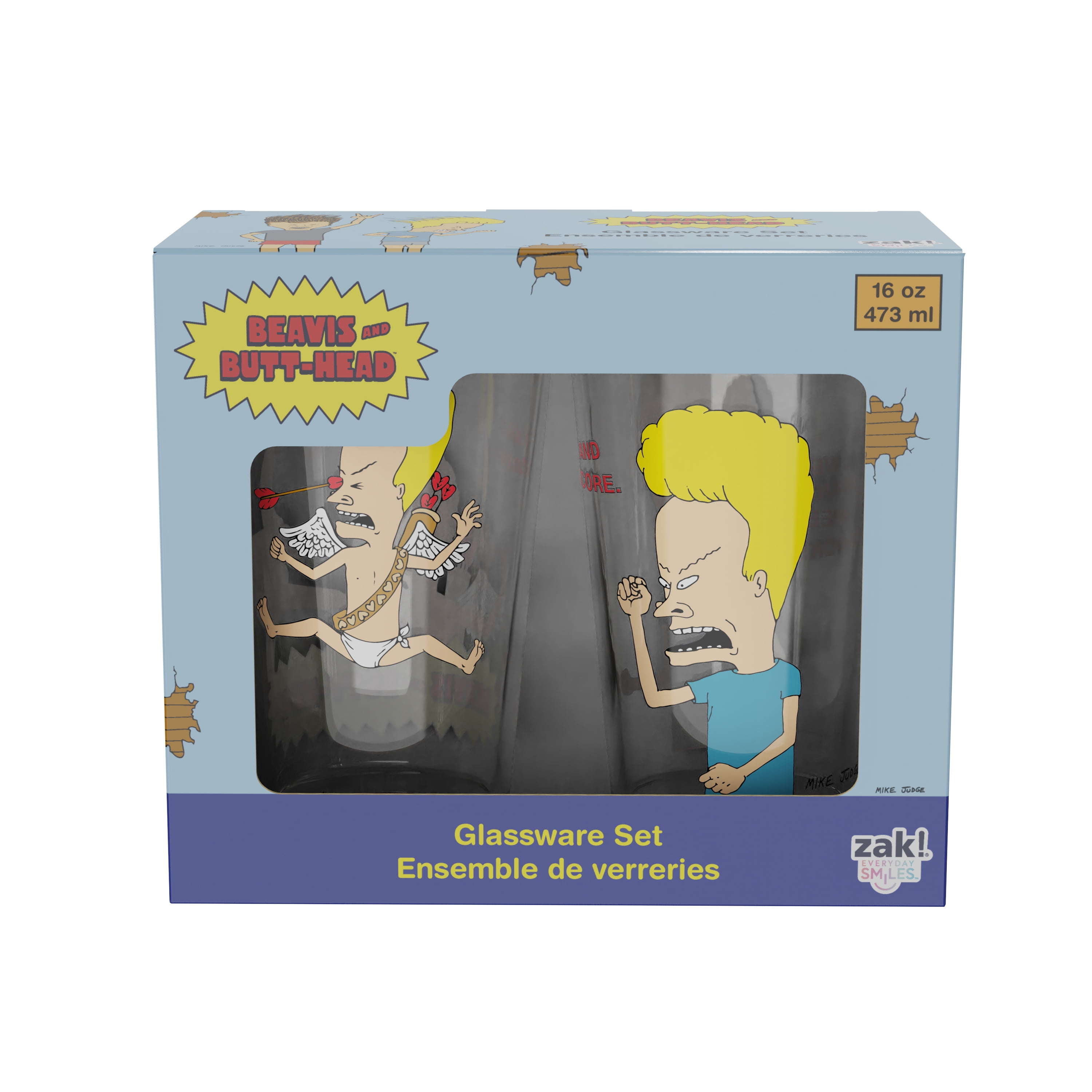 Zak Designs 2 Pack 16oz Beavis and Butthead Pint Glass - Walmart.com