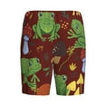 thumbnail image 4 of Rocae Frogs and Mushrooms for Men's Soft Sleep Pajama Shorts, Waistband and Pockets, 4 of 9