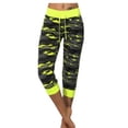 thumbnail image 2 of Mujeres Pantalones de yoga interior deportes al aire libre Pantalones recortados de ejercicio Jogging Ejercicio con cordón ajustable Leggings Gimnasio Ropa Amarillo XL Methold OD003018-04, 2 of 7
