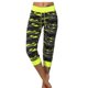 thumbnail image 2 of Mujeres Pantalones de yoga interior deportes al aire libre Pantalones recortados de ejercicio Jogging Ejercicio con cordón ajustable Leggings Gimnasio Ropa Amarillo XL kenally OD003018-04, 2 of 7