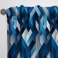 thumbnail image 3 of Designart "Minimalist Geometric Polygons in White and Blue II" Geometric Blue, White Curtain 1 Panel, 3 of 6