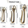 thumbnail image 2 of 3Pcs U Shape Hook Keychain Japanese Fish Hook Key Chain Brass Solid Bronze Key Buckle Belt Clip Holder for Women Men Wallet Badge Bronze, 2 of 6