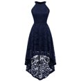 thumbnail image 5 of Dressystar Women Halter Floral Lace Cocktail Party Dress Female Knee Length Bridesmaid Dress, 5 of 10