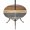 Gray, variant on Round Outdoor Tablecloth with Umbrella Hole and Zipper, Farmhouse Light Blue Brown Tablecloth with Elastic Waterproof, Vintage Wooden Striped Patio Table Covers for 55" - 60" Picnic Pool Tables