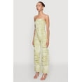 thumbnail image 3 of Womens Daisy Denim Strapless Flare Jumpsuit with Cargo Pockets, 3 of 4