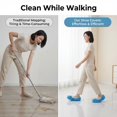thumbnail image 4 of Mop Slippers Shoes 1 Pairs (2 Pieces) - Microfiber Cleaning House Mop Slippers Floor Cleaning Tools Shoe Cover Soft Washable Reusable Chenille Foot Socks Floor Cleaning Tools Shoe Cover, 4 of 4