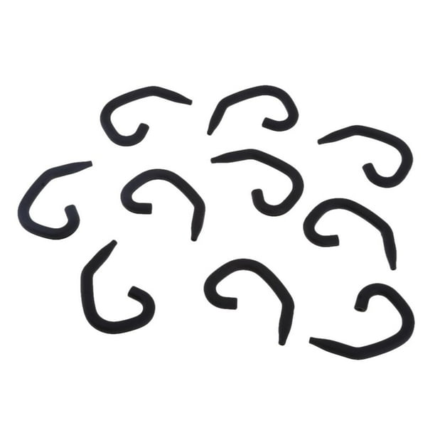 10 Piezas Accesorios Para Auriculares Universales Abrazadera Para Auriculares Auriculares Auriculares Clips Para EarHook Ear Loop Hook Clip negro Hugo Reemplazo de ganchos para la oreja