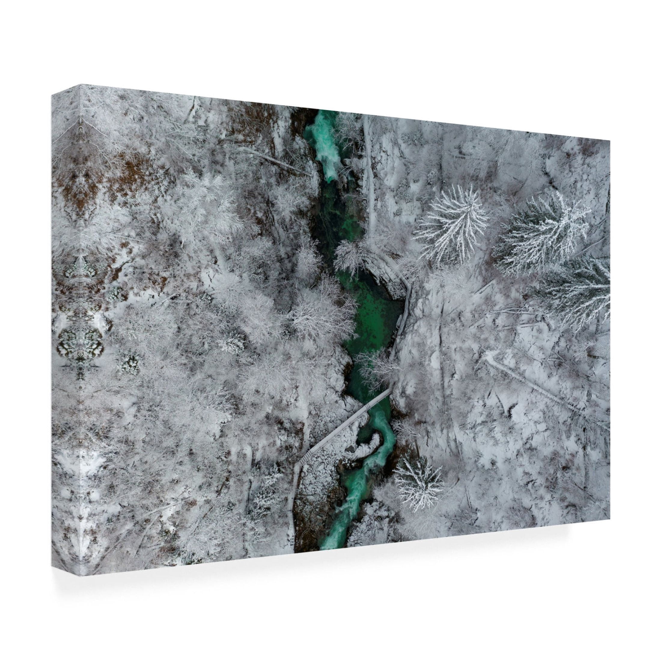 Canvas Wall Art - Jure Kravanja 'Blejski Vintgar, Slovenia' Wall Art for Living Room, Bedroom, or Office Décor by Trademark Fine Art - 19 x 12 Inches