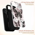 thumbnail image 4 of Pink Butterfly Floral Aesthetic Phone Case, Soft Pastel Bow Design Protective Cover for iPhone 17 16 15 14 13 12 11 Pro Max Plus Mini, 4 of 6