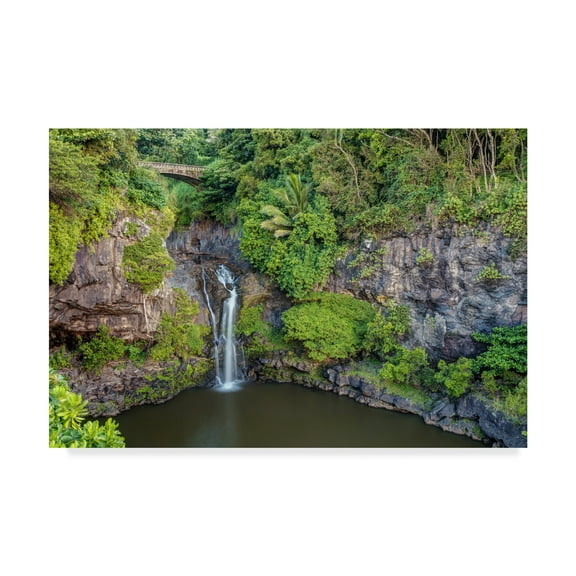 Trademark Fine Art 'Oheo Gulch Maui' Canvas Art by Pierre Leclerc