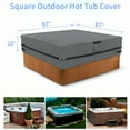 thumbnail image 2 of Square Hot Tub Cover Waterproof, Heavy Duty Insulated Outdoor SPA Cover with Windproof Lock & Handles for Energy Saving, 87"x87", 2 of 6