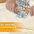 thumbnail image 4 of Vestitly Donut Cutter Roller Round Shape Donut Cookie Cutter 6 Cut Revolving Donut Maker Stainless W Handle Revolving Donut Cutter Maker Dough Baki Biscuit Moulds, 4 of 7