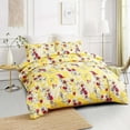 thumbnail image 2 of DaDa Bedding Sunshine Yellow Hummingbirds Floral Duvet Cover Set w/ Pillow Cases (JHW-925), 2 of 9