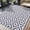 Grey & white, variant on Smiry Outdoor Rugs 9'x12' for Patios, Waterproof Plastic Straw Rugs, Reversible Mats for RV, Deck, Porch, Picnic, Black and Grey