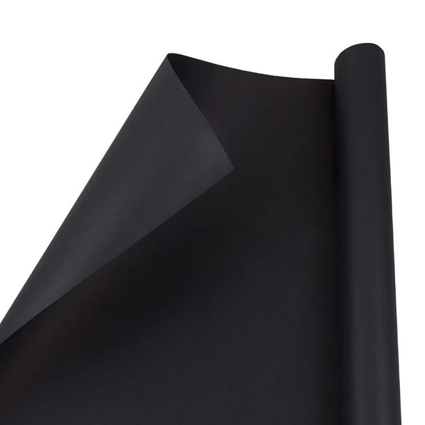 Download JAM Black Matte Gift Wrap Wrapping Paper, 25 Sq Ft, 2/Pack ...